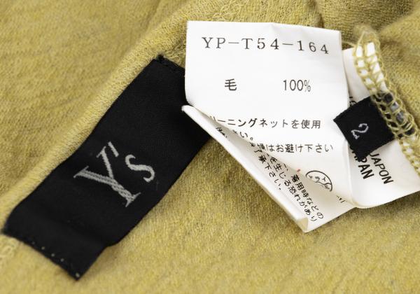 Y's Wool Cuff Color Block Knit Sweater Mustard Size 2
