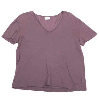 DRIES VAN NOTEN Cotton V-Neck T-Shirt Red Size XS