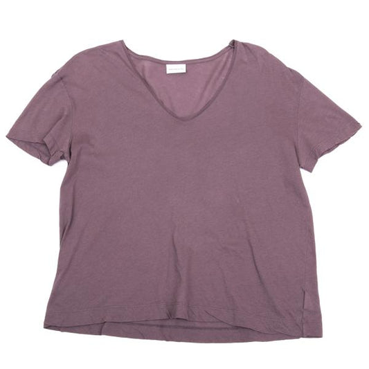 DRIES VAN NOTEN Cotton V-Neck T-Shirt Red Size XS