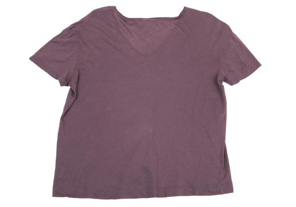 DRIES VAN NOTEN Cotton V-Neck T-Shirt Red Size XS