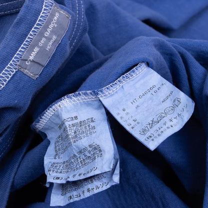 COMME des GARCONS HOMME White Stitch Long Shirt Blue Size L