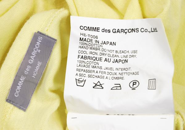 COMME des GARCONS HOMME Cotton T-Shirt Light Yellow Size M