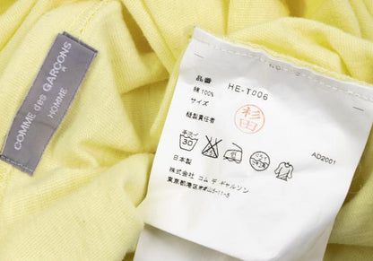 COMME des GARCONS HOMME Cotton T-Shirt Light Yellow Size M