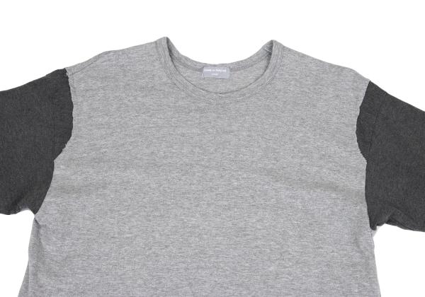 COMME des GARCONS HOMME Bicolor Sleeve T-Shirt Gray Size L