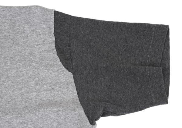 COMME des GARCONS HOMME Bicolor Sleeve T-Shirt Gray Size L