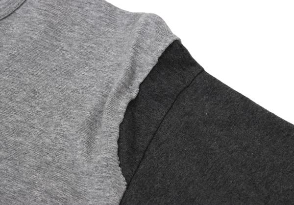 COMME des GARCONS HOMME Bicolor Sleeve T-Shirt Gray Size L