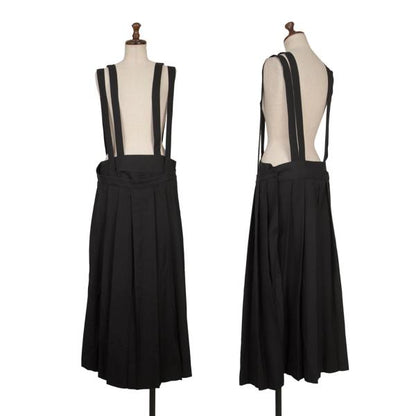 Yohji Yamamoto FEMME Wool Serge Pleated Skirt Black Size 1