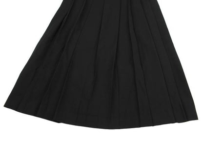 Yohji Yamamoto FEMME Wool Serge Pleated Skirt Black Size 1