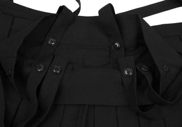 Yohji Yamamoto FEMME Wool Serge Pleated Skirt Black Size 1