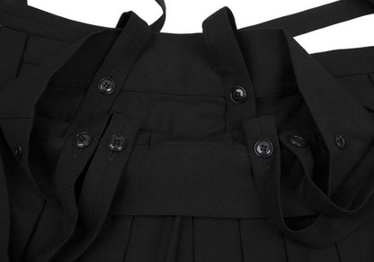 Yohji Yamamoto FEMME Wool Serge Pleated Skirt Black Size 1