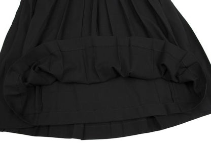Yohji Yamamoto FEMME Wool Serge Pleated Skirt Black Size 1