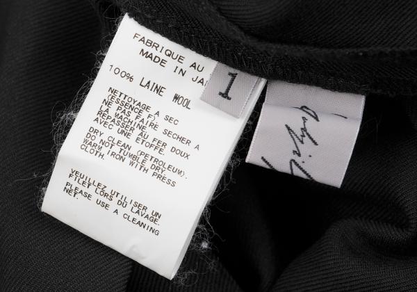 Yohji Yamamoto FEMME Wool Serge Pleated Skirt Black Size 1