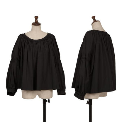 COMME des GARCONS Cotton Gather Design Blouse Black Size S