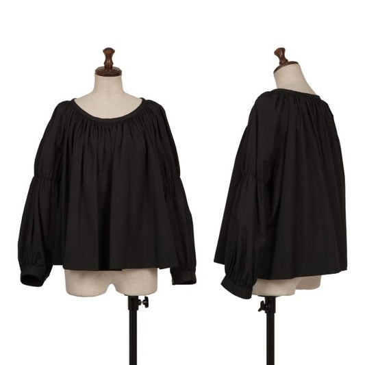 COMME des GARCONS Cotton Gather Design Blouse Black Size S