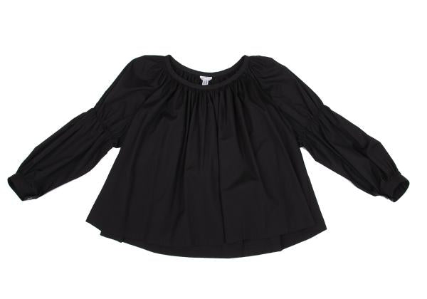 COMME des GARCONS Cotton Gather Design Blouse Black Size S