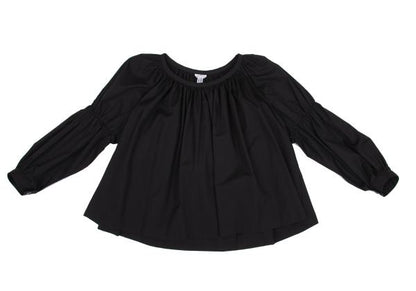 COMME des GARCONS Cotton Gather Design Blouse Black Size S