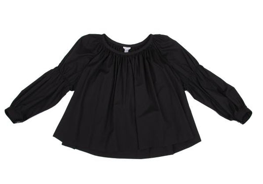 COMME des GARCONS Cotton Gather Design Blouse Black Size S