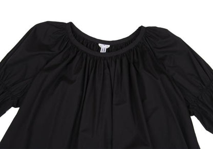 COMME des GARCONS Cotton Gather Design Blouse Black Size S