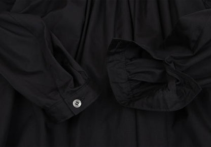 COMME des GARCONS Cotton Gather Design Blouse Black Size S