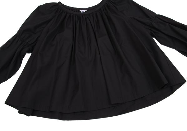 COMME des GARCONS Cotton Gather Design Blouse Black Size S