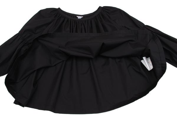COMME des GARCONS Cotton Gather Design Blouse Black Size S