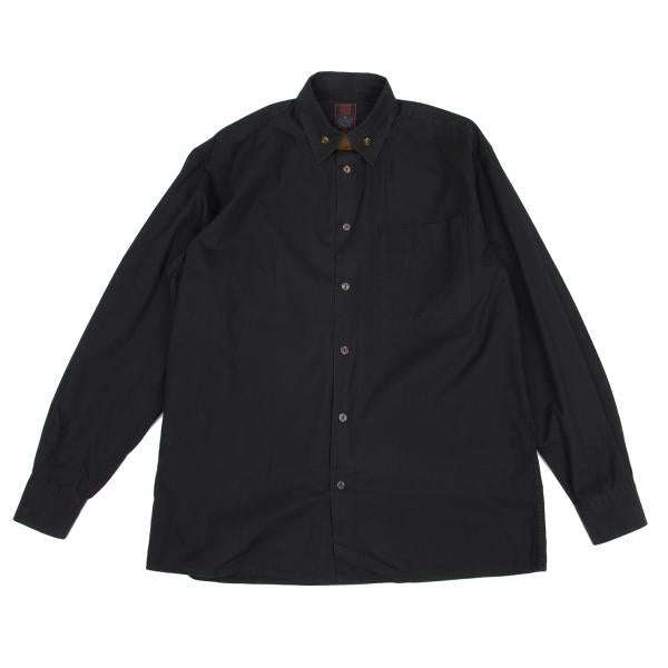 Jean Paul GAULTIER CLASSIQUE Logo Plate Shirt Black Size 48