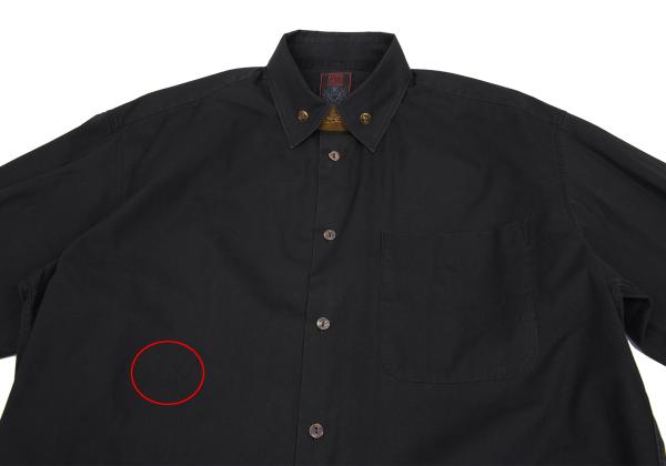 Jean Paul GAULTIER CLASSIQUE Logo Plate Shirt Black Size 48