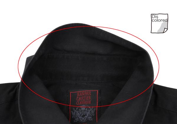 Jean Paul GAULTIER CLASSIQUE Logo Plate Shirt Black Size 48