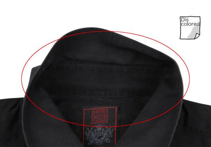 Jean Paul GAULTIER CLASSIQUE Logo Plate Shirt Black Size 48