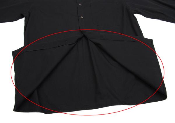 Jean Paul GAULTIER CLASSIQUE Logo Plate Shirt Black Size 48