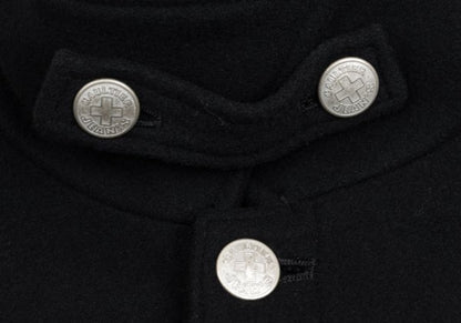 GAULTIER JEAN'S Melton Wool Metal Button Coat Black Size 48