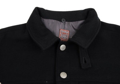 GAULTIER JEAN'S Melton Wool Metal Button Coat Black Size 48