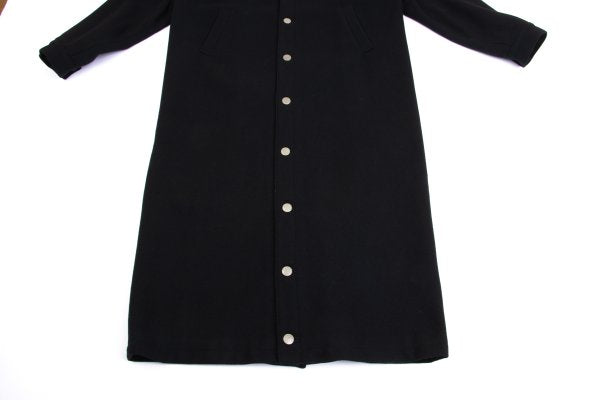 GAULTIER JEAN'S Melton Wool Metal Button Coat Black Size 48