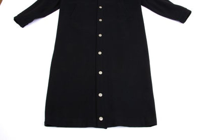 GAULTIER JEAN'S Melton Wool Metal Button Coat Black Size 48
