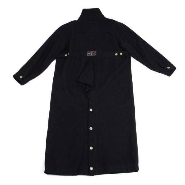GAULTIER JEAN'S Melton Wool Metal Button Coat Black Size 48