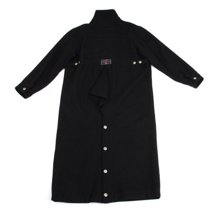 GAULTIER JEAN'S Melton Wool Metal Button Coat Black Size 48