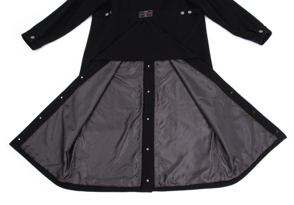 GAULTIER JEAN'S Melton Wool Metal Button Coat Black Size 48