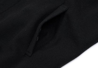 GAULTIER JEAN'S Melton Wool Metal Button Coat Black Size 48