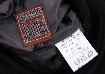 GAULTIER JEAN'S Melton Wool Metal Button Coat Black Size 48