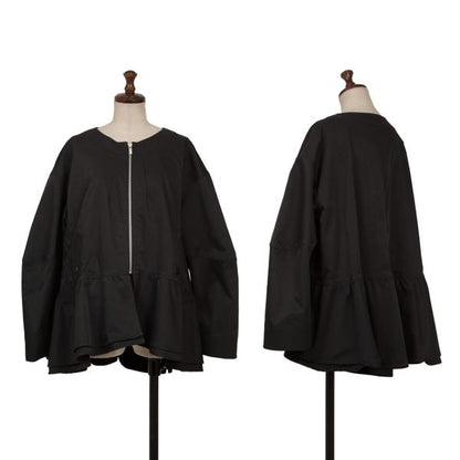 zucca 22SS Poly Frill Hem Zip Jacket Navy Size M
