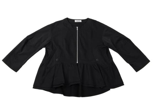 zucca 22SS Poly Frill Hem Zip Jacket Navy Size M