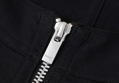 zucca 22SS Poly Frill Hem Zip Jacket Navy Size M