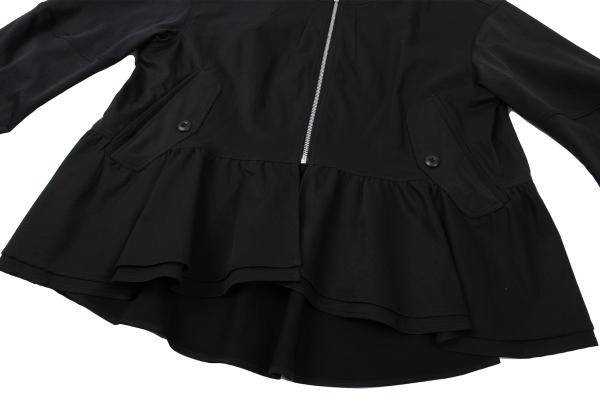zucca 22SS Poly Frill Hem Zip Jacket Navy Size M