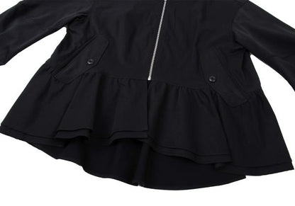zucca 22SS Poly Frill Hem Zip Jacket Navy Size M