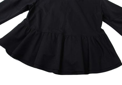zucca 22SS Poly Frill Hem Zip Jacket Navy Size M