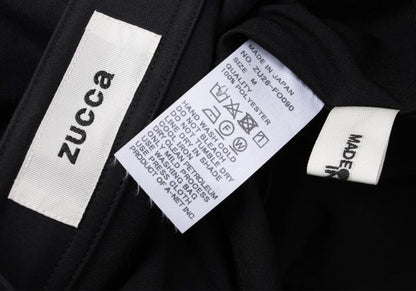 zucca 22SS Poly Frill Hem Zip Jacket Navy Size M