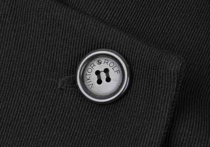 VIKTOR&ROLF Wool Half Trench Coat Black Size 40