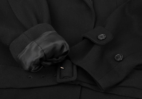 VIKTOR&ROLF Wool Half Trench Coat Black Size 40