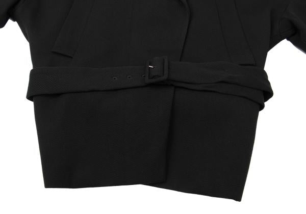 VIKTOR&ROLF Wool Half Trench Coat Black Size 40