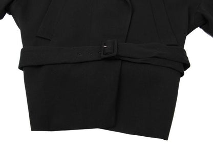 VIKTOR&ROLF Wool Half Trench Coat Black Size 40